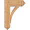 Ekena Millwork Thorton Arts and Crafts Smooth Bracket w/ Offset Brace, Western Red Cedar, 7 1/2"W x 20"D x 28"H BKT0806X20X28THR03SWR - alternate 3